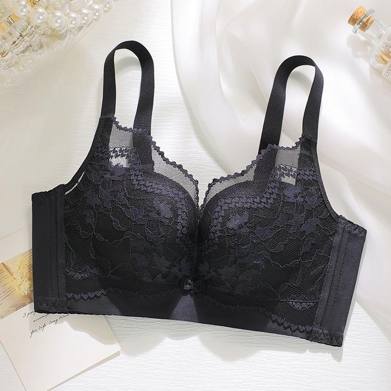 

Customized lace without steel ring, hole cup, anti-sagging adjustment type, medium and thick cup, temperature-sensitive bra cover gathered 40/90bc hole cup