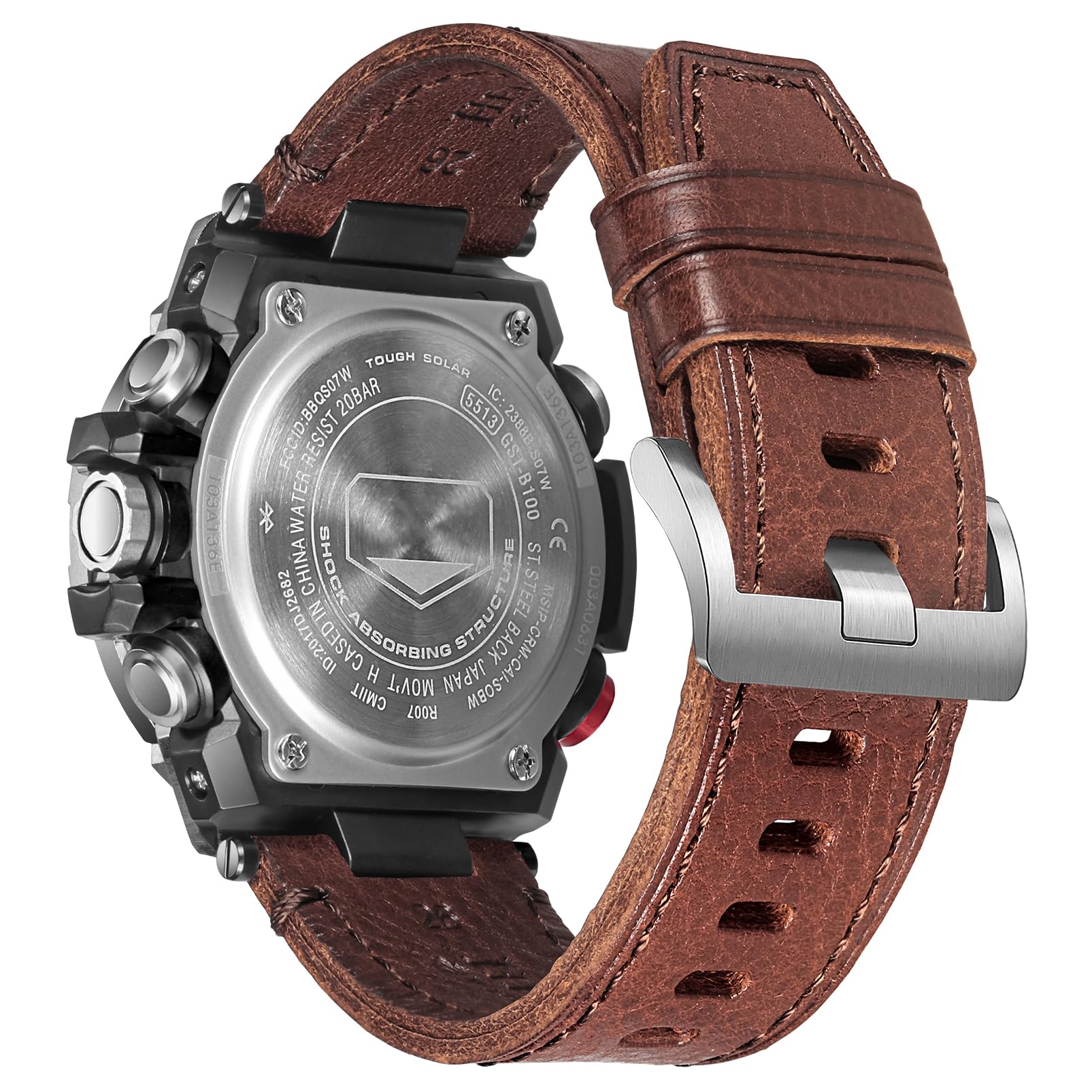 

Итальянский кожаный ремешок для часов Casio Casio Band GST-210 / GST-300 / GST-400 / GST-410 / GST-210B / GST-S100D / GST-S210B G-Shock