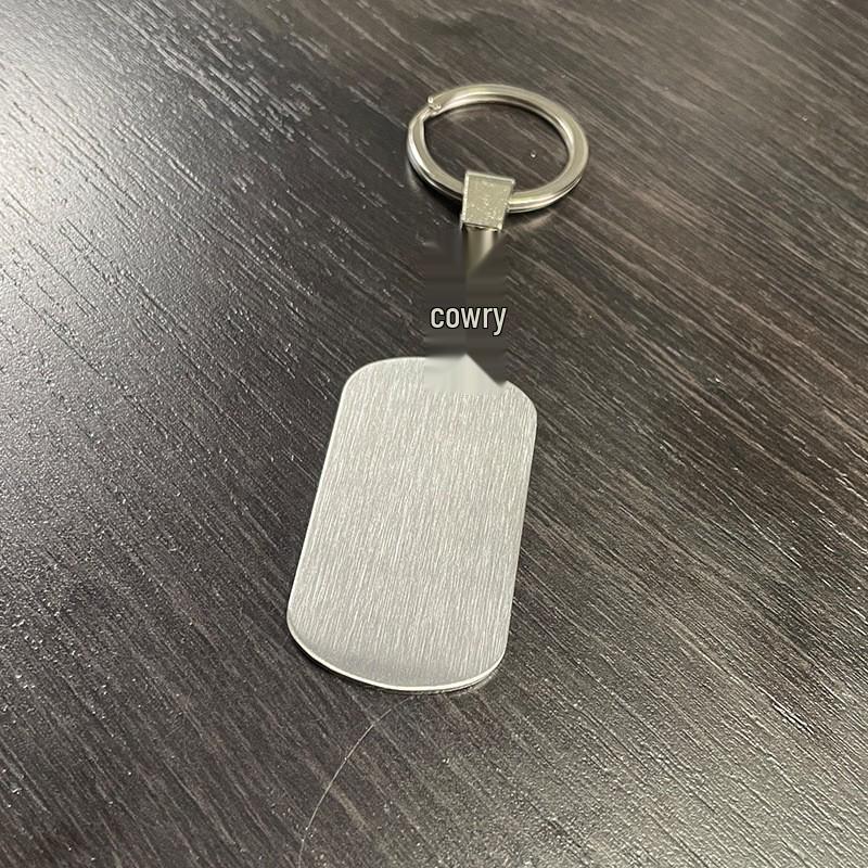 Holiday Gift Engraved Stainless Steel Keychain with Laser Color Print