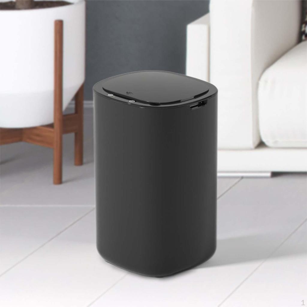 Sealed Trash Can 12 Wastebasket Automatic Induction Waste Narrow Garbage Basket for Toilet