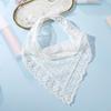 Hot Girls White Lace Bandana Summer Sunproof Turban Tie Back Camping Headwrap Lovely Girls Traveling Hair Kerchief
