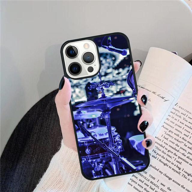 Musical Instrument Drum Coque Shell For iPhone 17 Air 15 16 14 13 12 Pro Max 11 Pro Max Plus Phone Case Cover