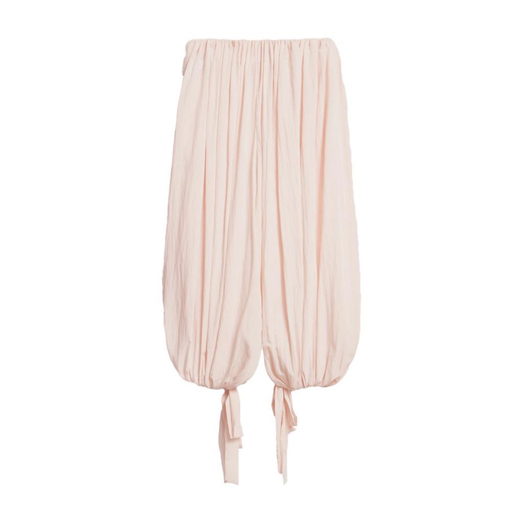 Women's Spring Summer High Waist Paper Bag Wide Leg Lantern Pants Tie Waist Loose Slimming Trousers