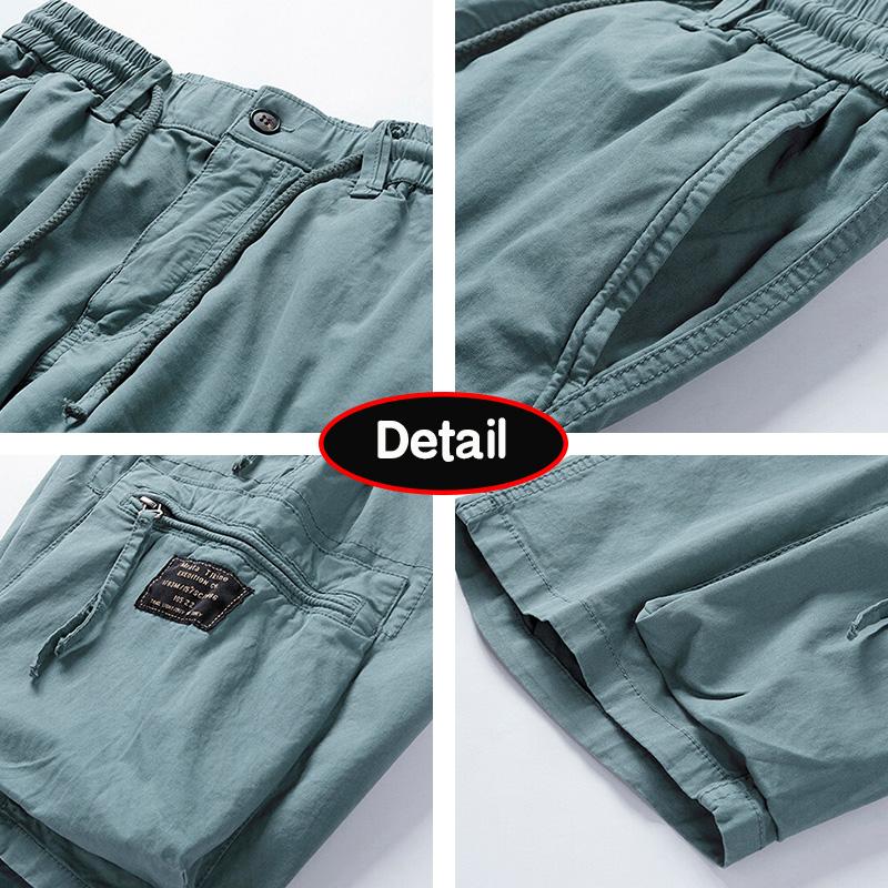 Herren Sommer Einfarbig Outdoor Freizeit Cargo Bequeme Shorts Herren Elastischer Bund Locker Gerades Design Shorts Herren