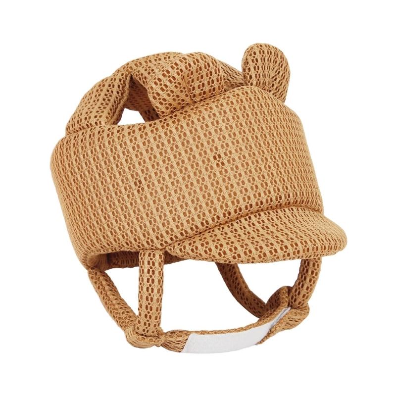 

Детский защитный шлем Мягкая и дышащая защита головы для ребенка, учащегося ходить в помещении и на улице коричневый