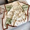 New Luxury Silk Shawl Camellia Scarf for Women Satin Hijab Fashion Wraps Neckerchief Female Hair Bands Ribbon Scarves Bandana