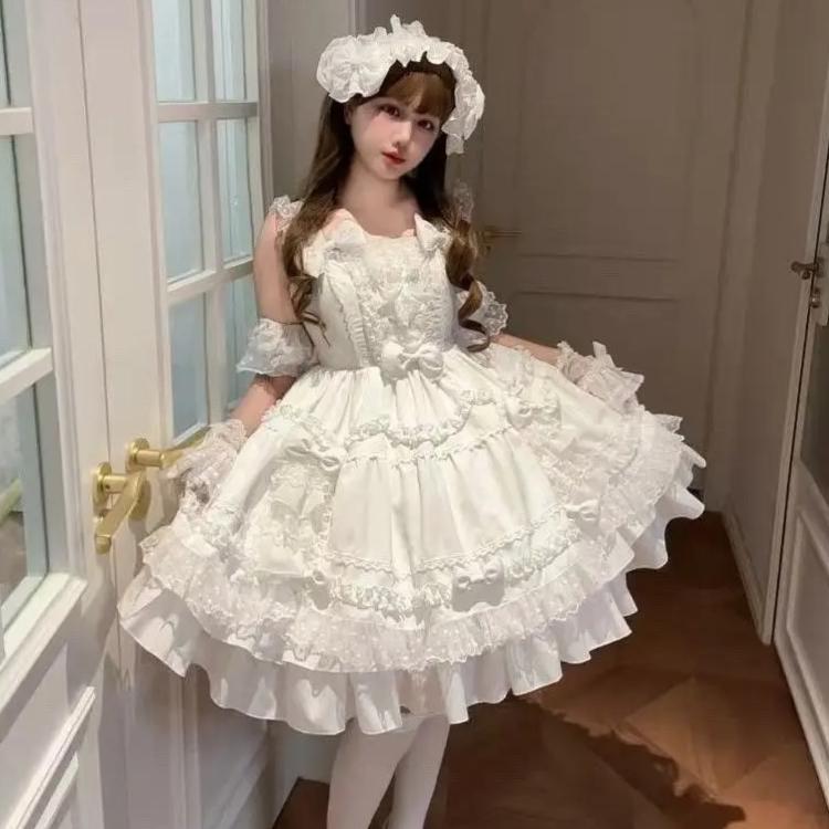 Girl's Creamy Love Original Lolita Authentic Frost Milk Puff Lolita Dress