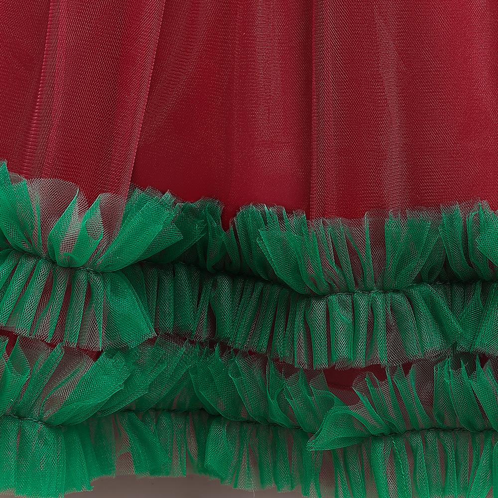 Tulle Red Christmas Dresses for Girls Formal Bridesmaids Wedding Party Princess Prom Girl Dress Flower Birthday Costume 5-14 Yrs