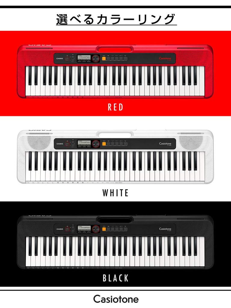 Casio Teclado Eletrônico Casiotone CT-S200RD 61 Teclas Portátil Leve Compacto Design Pop Modo Música de Dança