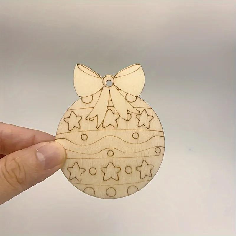 

Top Quality 10pcs Wooden Christmas Decoration Wood Chips, DIY Painting Graffiti Crafts, Wooden Holiday Decorations