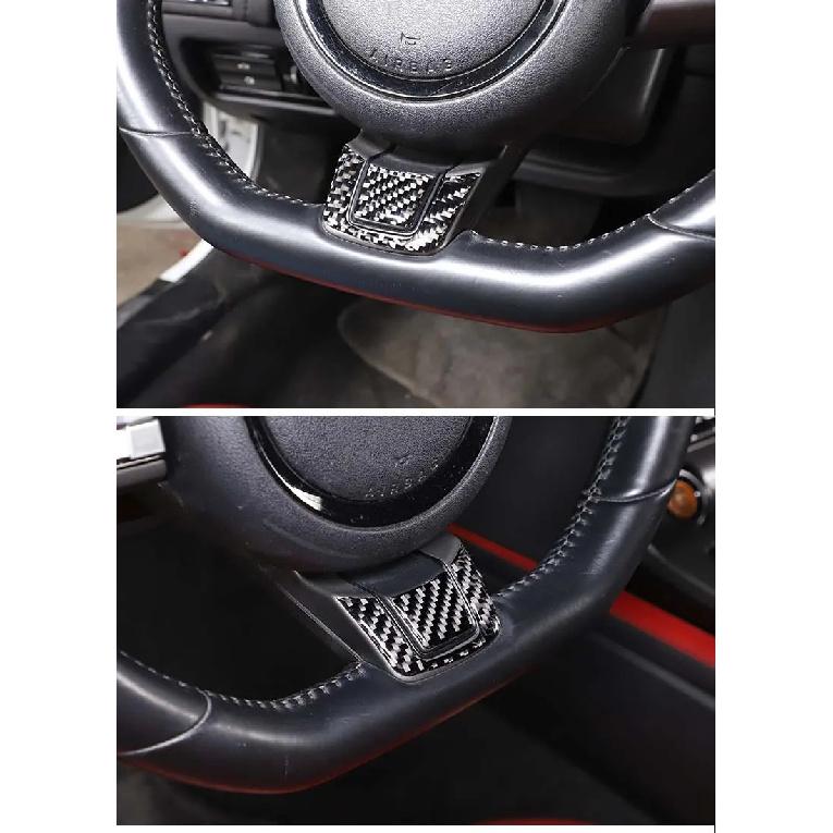 For Jaguar F-TYPE 2013-2022 Soft Carbon Fiber Car Steering Wheel Decorative Sticker Car Interior Accessories