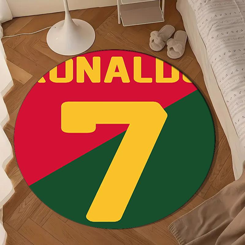 Ronaldo's Number Seven Round mat, Anti-slip Circle Carpet Chair rug For livingroom,Bedroom, doormat home decor Gift Christmas Gifts