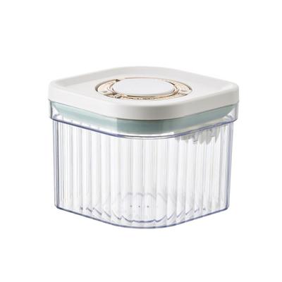 Stripe Pattern Milk Powder Storage Box Plastic with Spoon Grains Storage Jar Sealed Leakproof Food Sealing Jar Home