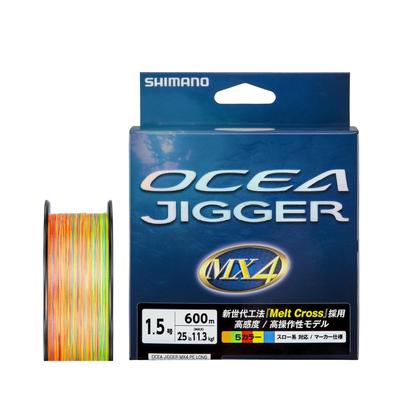 SHIMANO PE Line Ocea Jigger MX4 PE 600m Multicolor PL-O94P 1.5 (25lb)