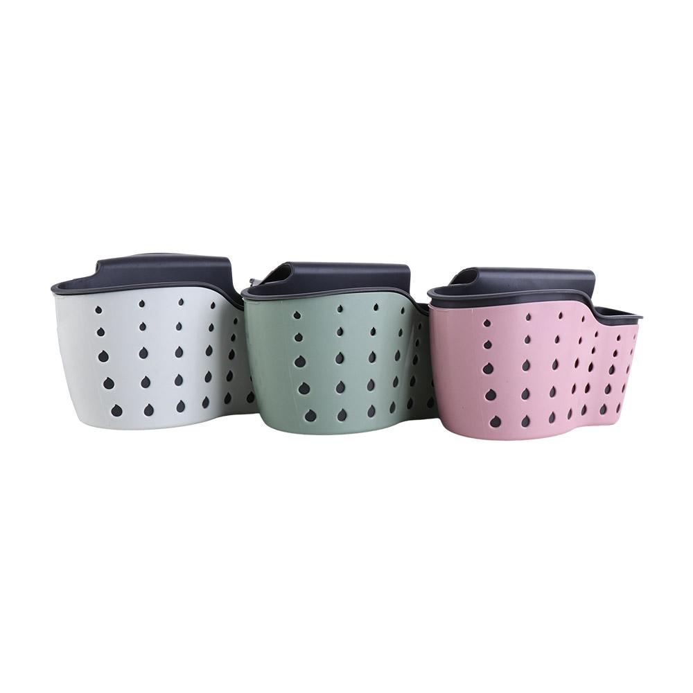 Kitchen Organizer Soap Hanging Non Perforated Storage Rack Drain Basket Storage Bag Sink Basket