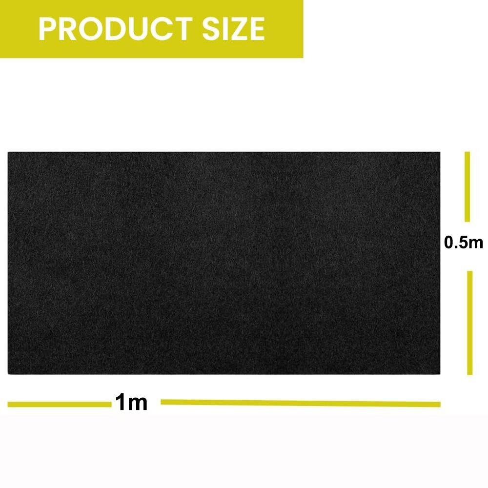 Automobil Innenraum Schwarz Grau Lautsprecherbox Teppich Länge 1/2M Filzstoff Lautsprechergittergewebe Breite 0,5M Subwoofer Kofferraumauskleidung