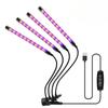 Fernbedienung LED Pflanzenwachstum Mehrkopf-Clip Pflanzenlampe Blumen-Timing Vollspektrum Tisch Sukkulenten Fülllicht