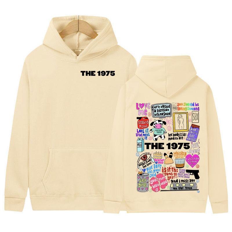 British Band The 1975 Lyric Graphic Hoodie Men Women's Hip Hop Fashion Pullover Sweatshirt Casual High Quality Oversized Hoodies