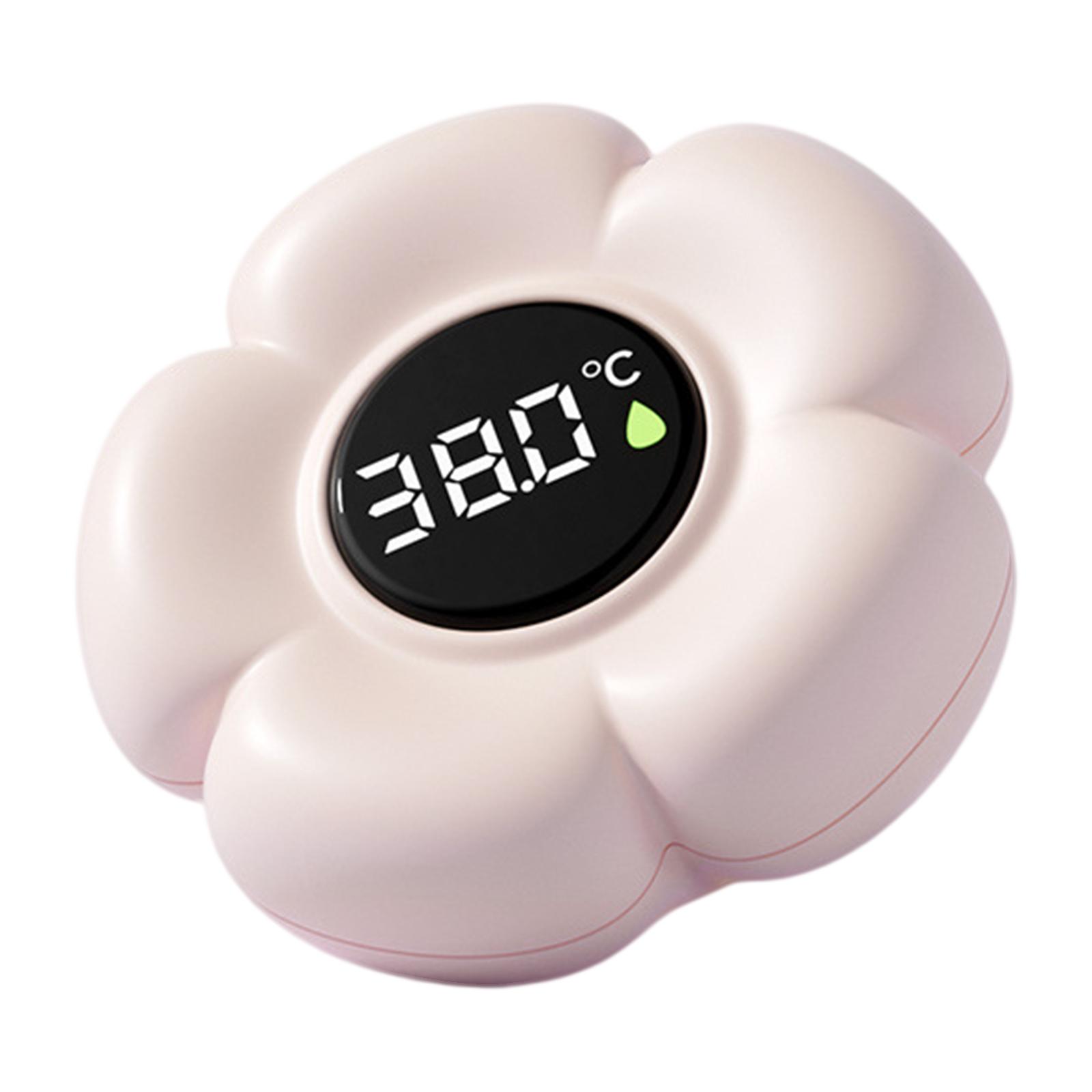 Safety Temperature Water Thermometer with LED Display & Color Alerts Digital Floating Water Thermometer for Newborns & Infants бежевый