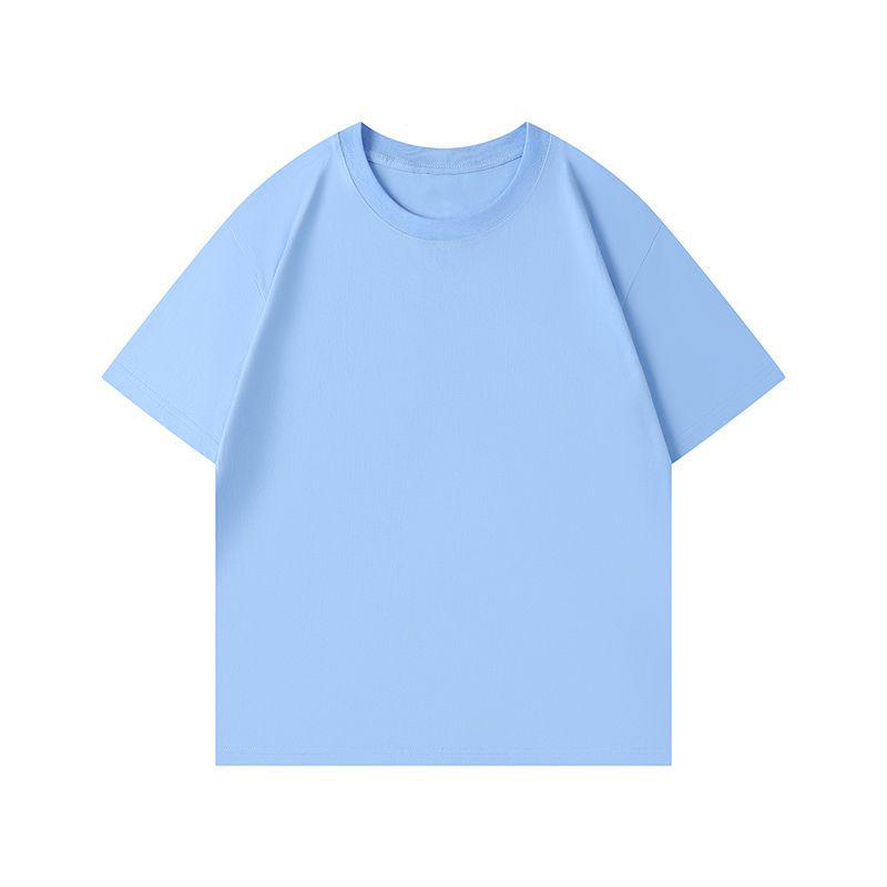 Multi-color Drop Shoulder Loose Fit Cotton T-shirt with Custom Logo