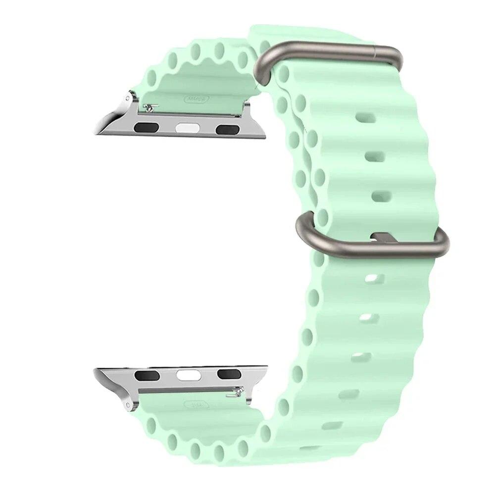 Luksusrem for Apple watch ultra band 49 mm 44 mm 45 mm 41 mm 40 mm 38 mm 44 45 mm 1:1 Originalt havbelte iWatch series 9 8 7 se bånd