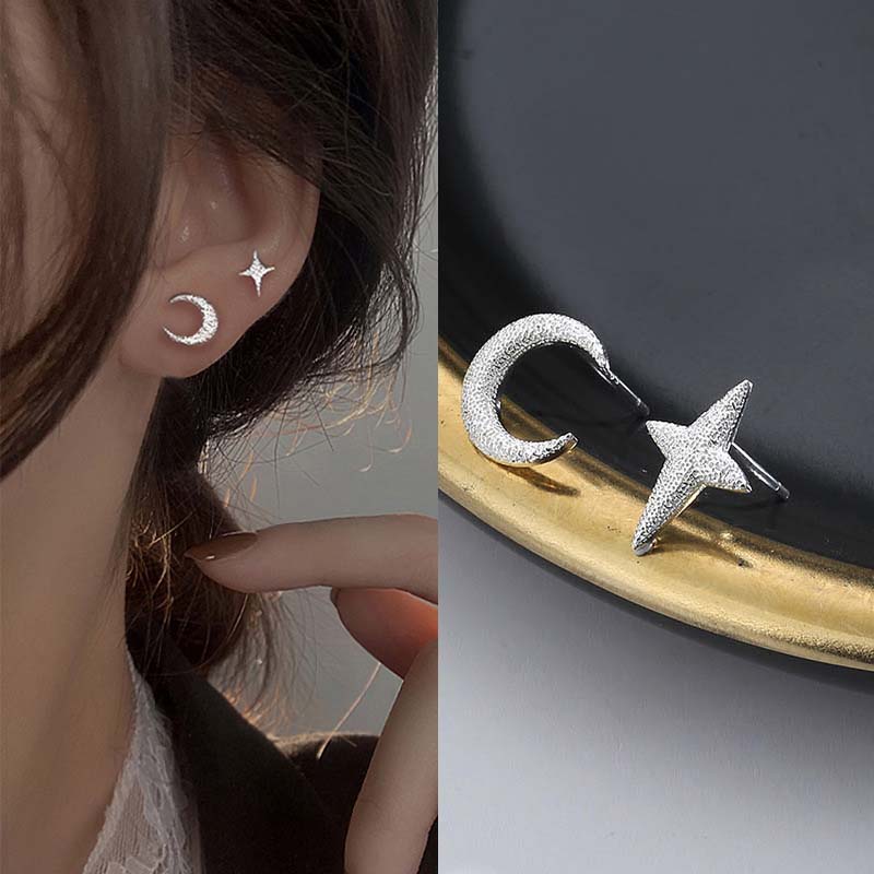 Nouvelles Boucles d'Oreilles Longues Asymétriques à Franges Pentagramme pour Femmes Exquises Boucles d'Oreilles Planète Strass Bijoux de Mariage Fête