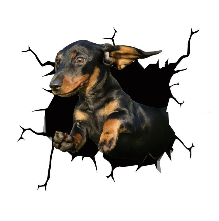 Animal Car Stickers Waterproof PVC Auto Scratch Occlude 3D Simulation Electrostatic Decal Car Window Home Decoration