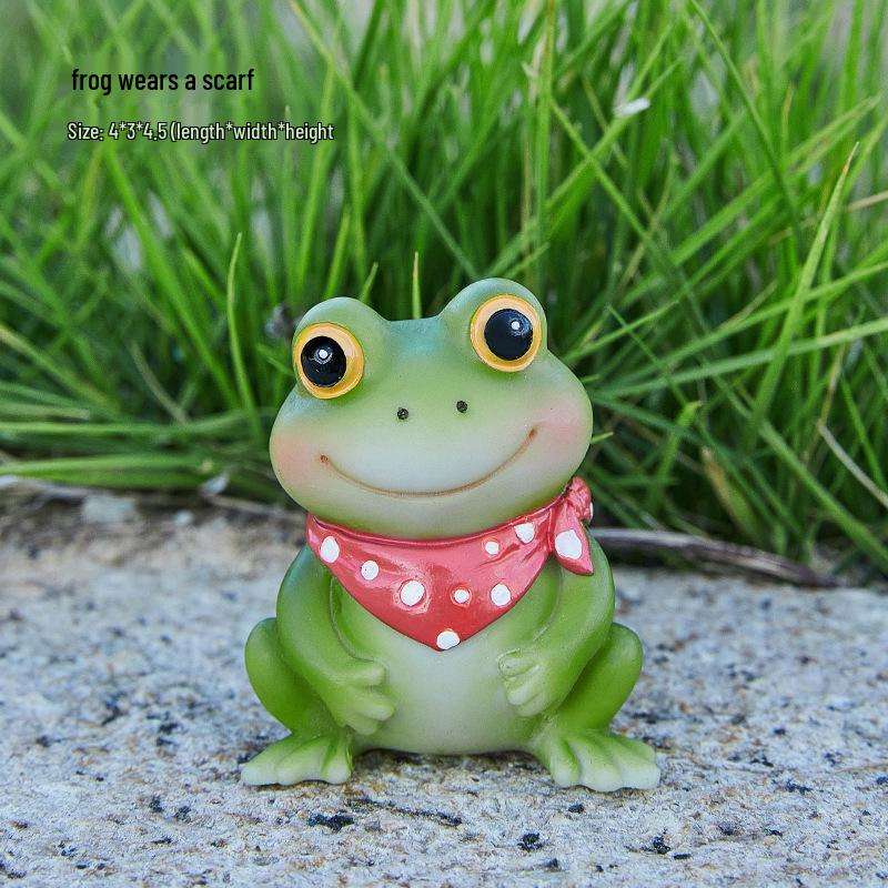 

2024 Cute Frog Figurine: Emotionally Stable Desk Decompression Flower Pot & Car Decoration | Free Shipping
