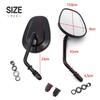 COZENTA Motorcycle Left and Right Easy Installation Mirrors, Set, Off-Road, Universal, (Black)