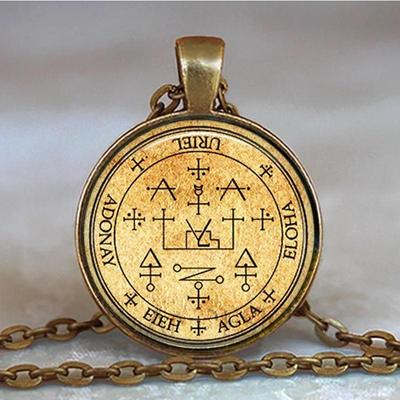 Arcangeli MICHAEL GABRIEL RAPHAEL AZRAEL CAMAEL JOPHIEL Sigillo Amuleto Talismano Sigillo della Collana con Ciondolo Angelico