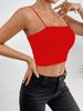 Casual Tank Top U Neck Crop Tops Frauen Sommer Camis Einfarbig Leibchen Mode Rohr Weibliche Ärmellose Gestellte Weste Y2K kleidung
