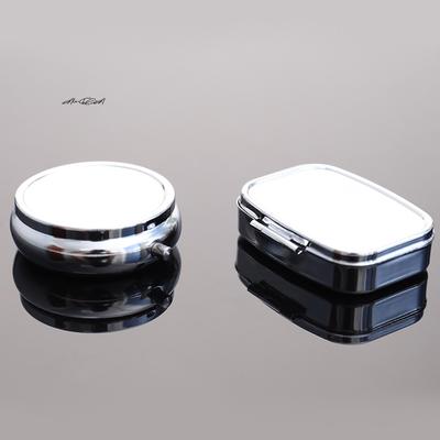 Waterproof Metal Pill Organizer Portable Round/Square Pill Box Weekly Pill Splitter Container for Daily Medicine Storage
