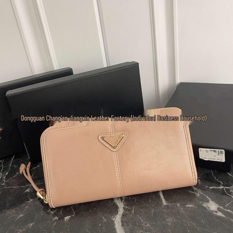 Prada 25 Unisex Läderkuvertväska: Stor kapacitet, Flerkortsplatser, Handväska Plånbok av Hög Kvalitet