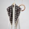 Summer Atmosphere Wearing Headscarf Twill Silk Simulation Silk Cool Diagonal Scarf Cashew Print Women's Triangle Silk Scarf