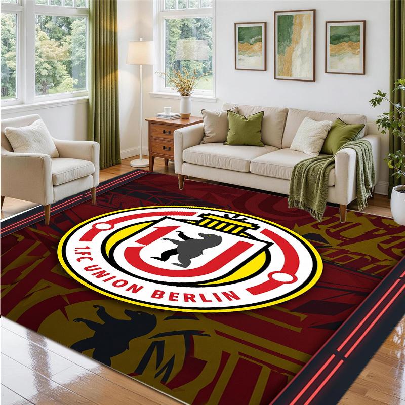 Union Berlin FC Design Kristall-Samt-Teppich Weich Dekorative Matte für Schlafzimmer Eingang