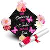 Graduation season decorative headgear hat, scholar hat DIY butterfly flower graduation party decoration supplies