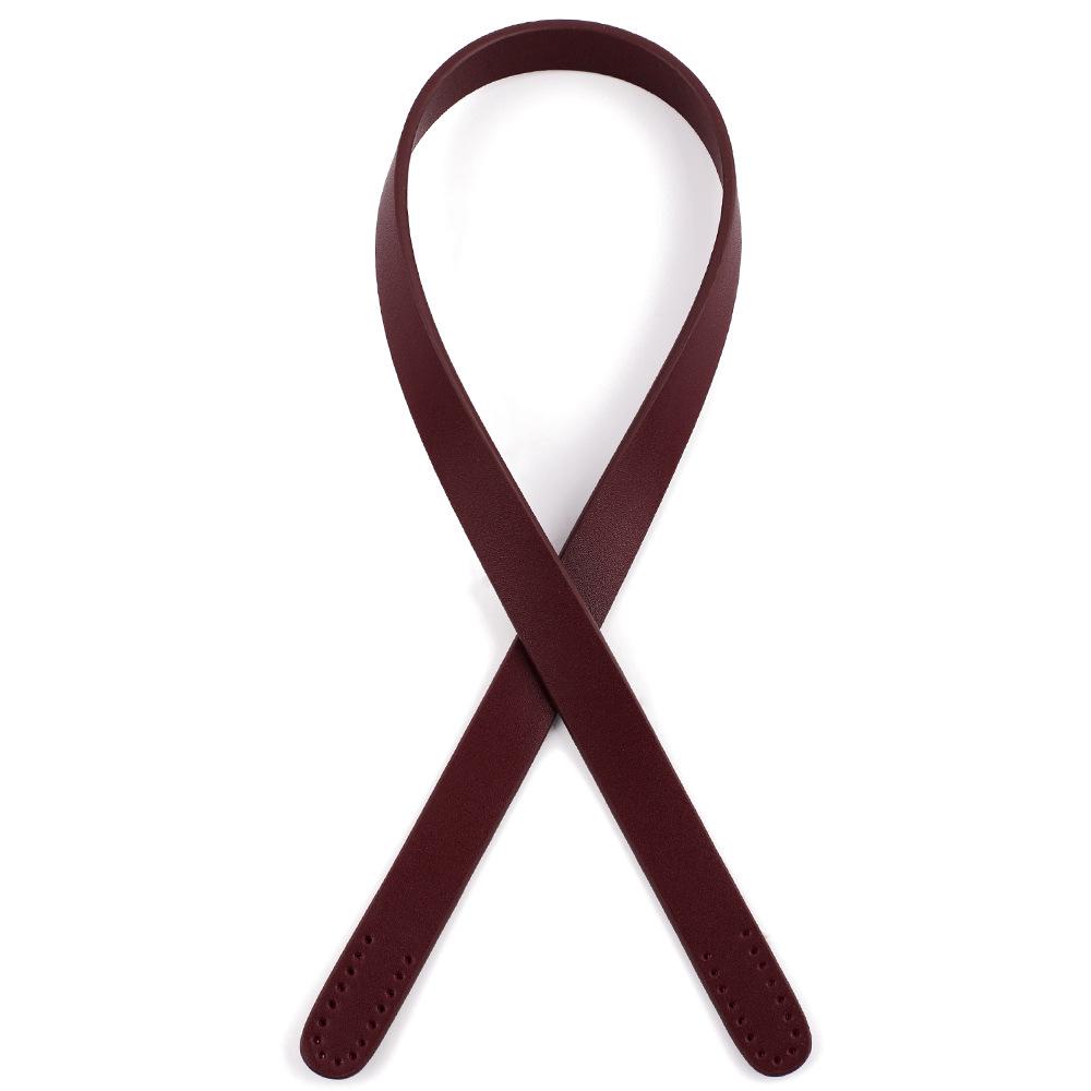 

Ручка на ремінці для сумки своїми руками з натуральної шкіри - коров яча шкіра ручної роботи, 65 см 64.5*1.9 cm вина червоного кольору