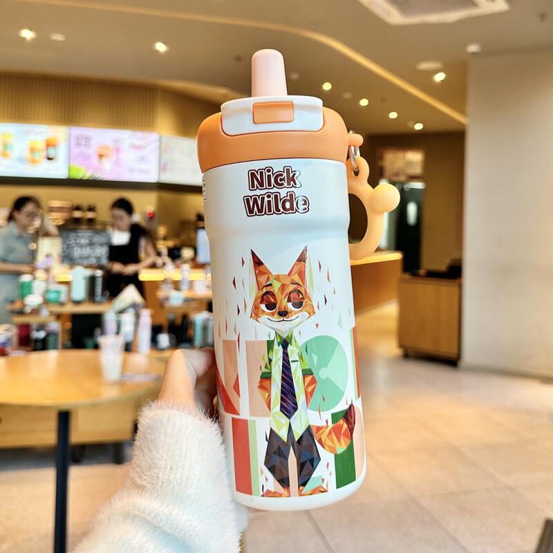 WZ Zootopia Series Insulated Straw Water Bottle