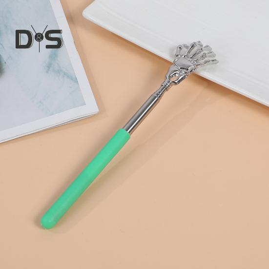 Extendable Metal Back Scratcher with Rubber Handles Portable Telescoping Back Massager Tool for Itchy Skin Relief Stocking Stuffer for Men Women Kids