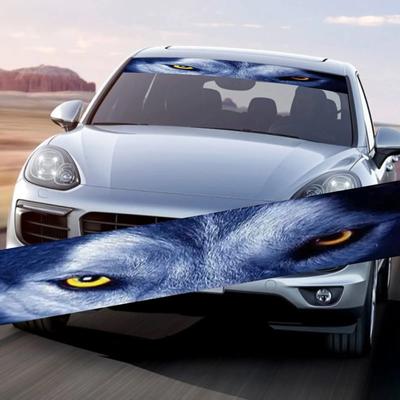Samolepka na přední sklo auta 3D Stereo Samolepky na auto Stín Zadní Přední Fólie Samolepky Vlčí oči pro Auto Auto Dekorativní samolepky
