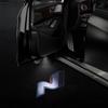 For N Performance I10 I20 I30 I40 IX25 IX35 Veloster KONA Logo Car HD Door Welcome MHSA6 Light Led Projector Lamp 1/2PCS