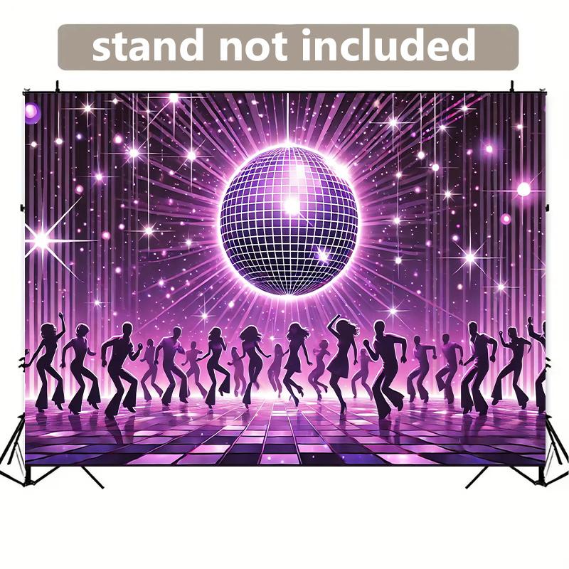 Uno sfondo vivace per una festa da ballo disco con una decorazione murale in poliestere viola