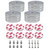 Nanomaru Audio Aluminium-Isolatoren 40x20mm mit Gummi-Lautsprecherkegel Lautsprecherständer-Kegel mit Höhe 4 Stück Anti-Rutsch, Receiver, Basis, Schrauben,