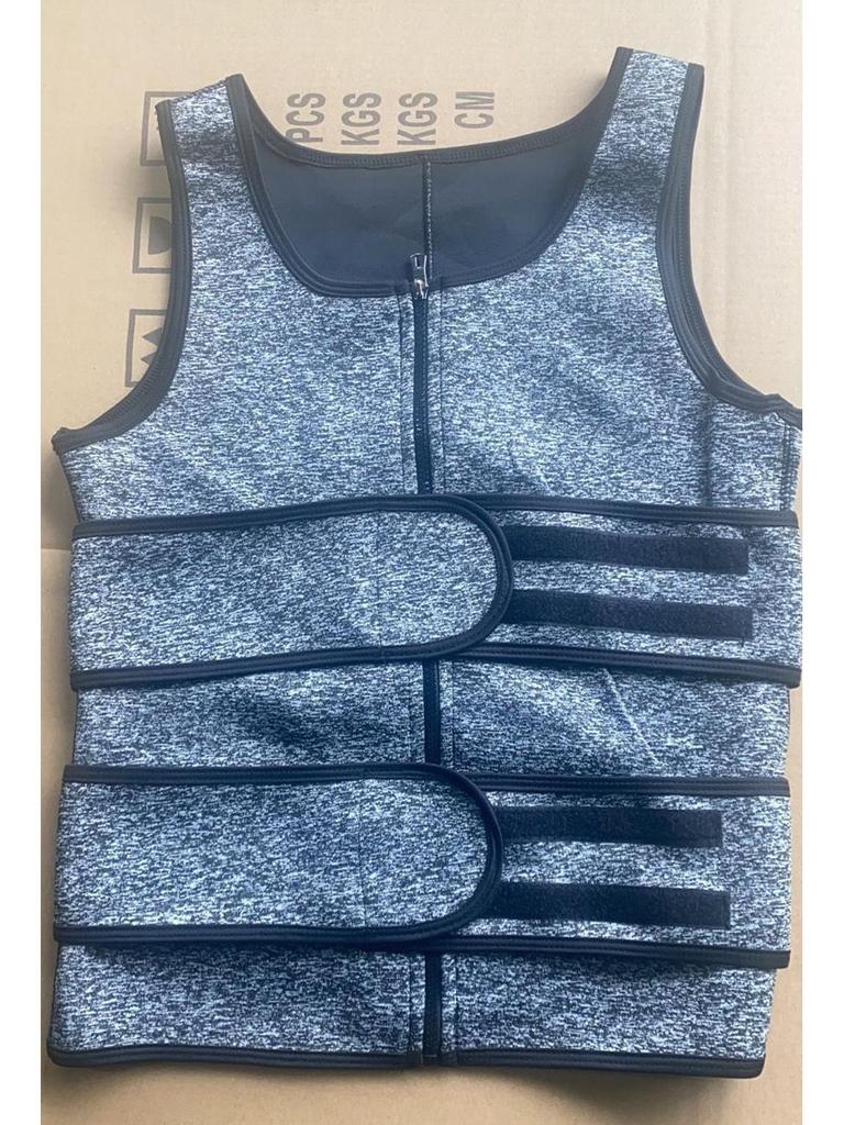 Men's Sweat-Wicking Vest: Intense Fitness Body Shaper with Double Waistband for Tummy Control and Summer Sweat Management