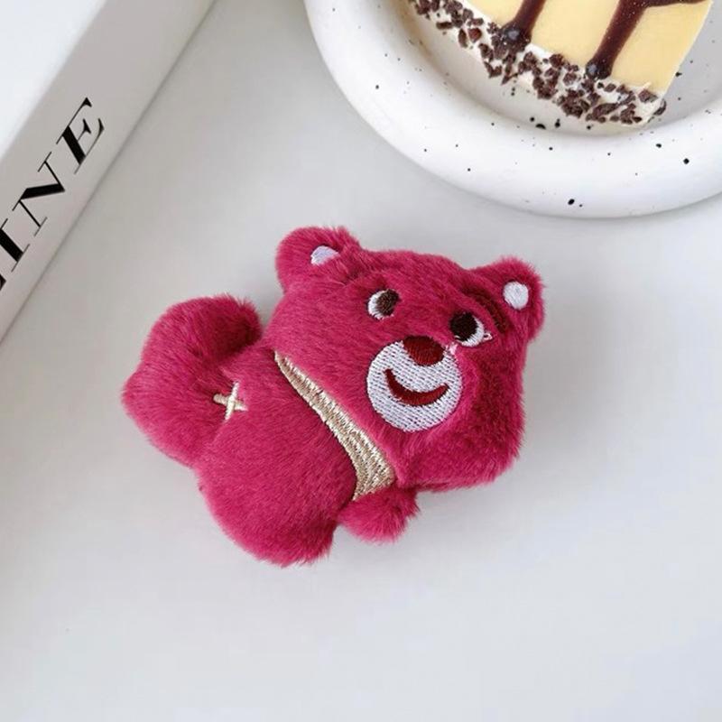 Plush Cartoon Mobile Phone Airbag Bracket, Back Sticker, Puppy Bear Wind Girl, Desktop Watching Drama Support Rack, Portable