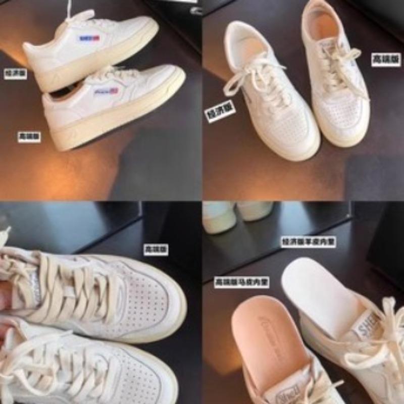 Cowhide version~ Washed horse leather casual sports shoes platform new little white shoes women's board shoes
