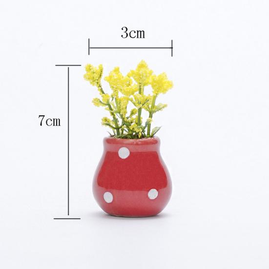 1Pc Artificial Plant Flower Bonsai Model Dollhouse Miniature Landscape Decor