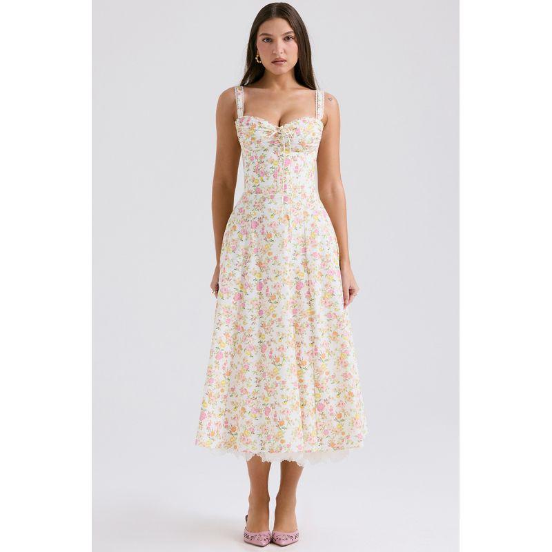 French Pastoral Style Lace Splicing Sling Dress