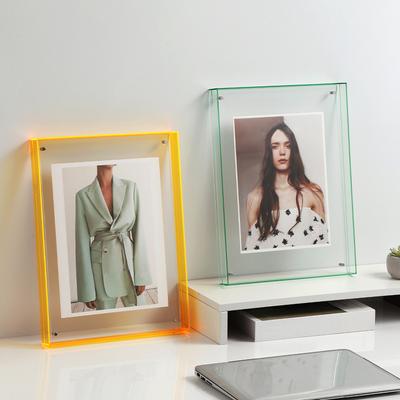 Modern Acrylic Photo Frame Colorful Picture Frame Without Photos Transparent Table Wall Decoration