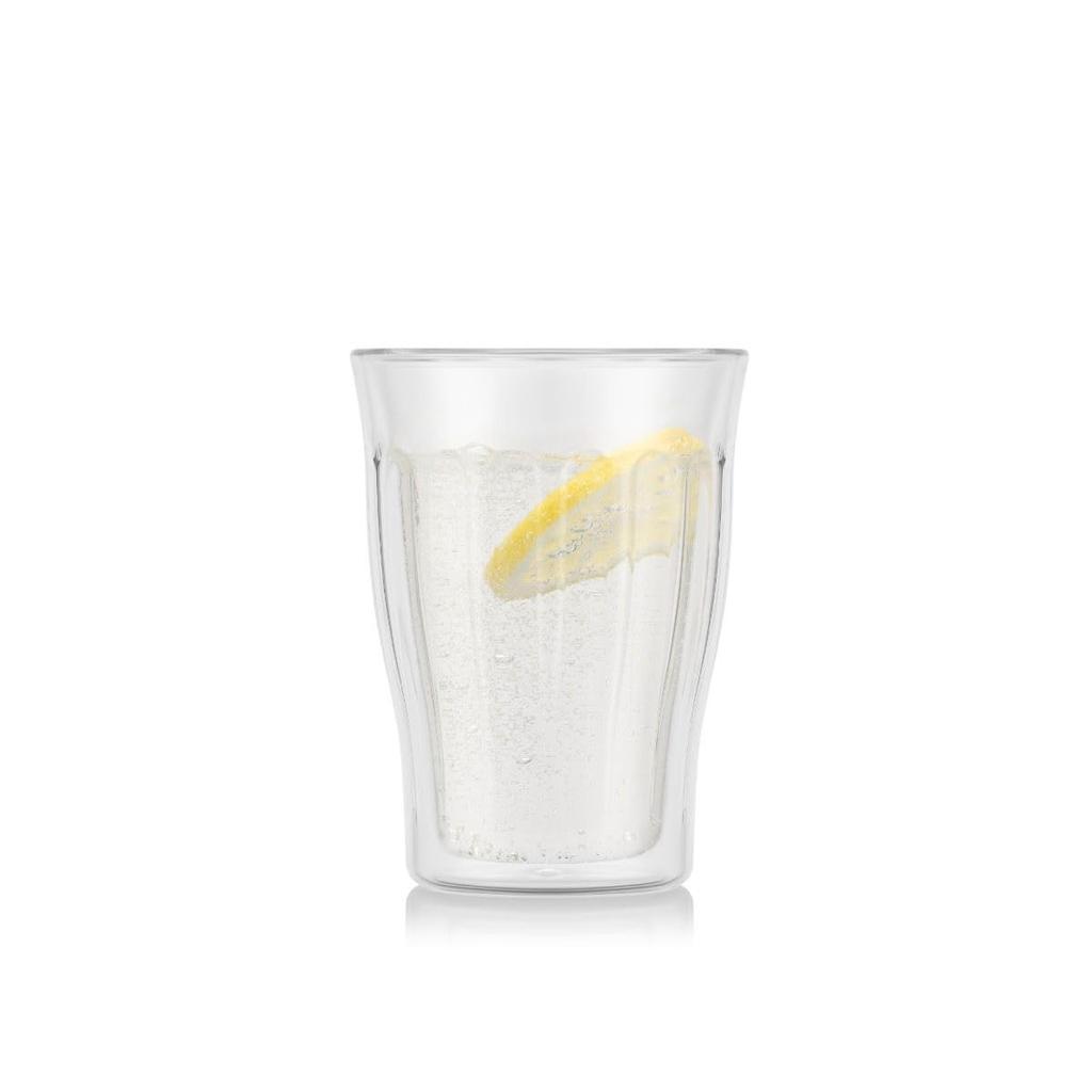 BODUM® COPENHAGEN Double-Walled Glass Tumbler, 400ml, Set of 2. Features: Insulated, double-walled construction, heat-resistant glass, microwave, oven